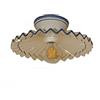 VANNI LAMPADARI- Plafoniera Soffitto Plissè, Lampadario Soggiorno in Ceramica, Plafoniera Bagno Decorata a Mano, Lampadario Camera da Letto Artigianale, Plafoniera Parete, 30 cm, Blu