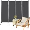 Jaxguom Paravento Divisorio 200x170 cm, Frangivista Grigio Scuro