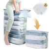 TAILI Sacchetti Sottovuoto Vestiti Buste, 8 Jumbo(80x100x38 CM), Cream | Sottovuoto Vestiti Extra Large per Piumoni, Coperte, Trapunte, Controllo Blu Cubo Borse per Abiti
