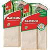FEI FAN 2x Panno Sgrassatore BAMBOO, Rimuove Olio e Grasso. Sgrassa Anche Solo Con Acqua, Facile Da Risciacquare, Con Fibre Di Bamboo. Formato 25x25cm