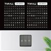 TOMALL 200 etichette adesive per interruttori della luce, trasparenti, per casa, ufficio, scuola, luoghi pubblici (bianco)