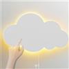 GZZBMY LED Camera Bambini Lampada da Parete con Interruttore Touch Luce da Parete 12W Interno Cloud Applique da Parete Luce Notturna Moderno 3000K/4000K/6000K Soggiorno Ufficio (Bianco,Luce Calda)