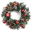 Maritown Ghirlanda porta d'ingresso di Natale, ghirlanda di Natale porta finestra appeso a parete ornamenti ghirlanda ideale per la decorazione interna ed esterna