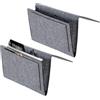 Rainway Borsa da letto da appendere, 2 pezzi, 32 x 21 cm, antiscivolo, in feltro, organizer per divano e comodino, 5 scomparti, organizer da appendere al letto, per cellulare, occhiali, libro