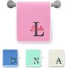 XNBTIM Asciugamani Personalizzati con Nome, Telo Doccia Personalizzato Ricamato, Asciugamano da Bagno Morbido e Assorbente, Set Asciugamani con Iniziali, Idea Regalo Personalizzata per Donna Uomo Famiglia