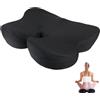 LEKEFETO Cuscino per sedia da ufficio, cuscino ortopedico con memory foam, cuscino ergonomico per auto, sedia a rotelle e casa, colore nero, 40,6 x 45,7 x 5,7 cm