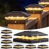 VOLISUN Luce solare per palo esterno recinzione solare luci palo impermeabile per pali in legno 4x4/5x5/6x6 luce nera per palo di copertura luce solare luce bianca calda per