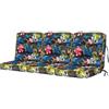 Bjird Cuscino per Panchina - Cuscini Morbidi per Seduta e Schienale, Cuscino per panche da giardino a dondolo, Cuscino per panca altalena Hollywood - 180 cm (3 x 60 cm) - foglie colorate
