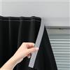Sovtfides Tende oscuranti, tende autoadesive per finestre, senza bisogno di asta, facili da appendere, per camera da letto, soggiorno, sala da pranzo, cucina, ufficio, 129 x 140 cm (L x H), nero, 1 pannello