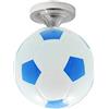 Lelesta - Lampadario a sospensione a forma di pallone da calcio, E27 (Blu)