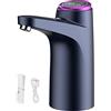 HEEPDD Distributore Automatico di Acqua Elettrico USB, Pompa Portatile per Bottiglia, Nero, Plastica, 1200mAh, con Tubo Silicone e Cavo Ricarica