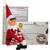 OnlyPRIME Elfo Natalizio Posizionabile 41 cm con Certificato di Adozione e Lettera di Benvenuto, Elfo Birichino Decorazione Natale per Bambini e Famigli