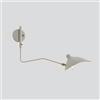 DESHOME Applique con Braccio Orientabile Bianco 65cm Lampada da Parete Industriale intage per Interni Lunga Luce a Parete Regolabile, per Soggiorno, Comodino, Studio, Camera dei Bambini, E27 3000K
