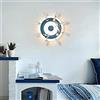 AOOPOO Mediterraneo Lampada,LED A Muro Creativo Camera da Letto Luce, A Muro personalità Soggiorno Sfondo di Studio Applique Timone Marino (Blu)