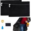 NBEADS 2 Set di Tasche Laterali Cucite con Cerniera, Kit Tasca Interna con Cerniera per Cappotto, Filo Da Cucito Aghi, Tasca di Sicurezza Da Viaggio per Giacca Felpa con Cappuccio, 16x22x0.4cm, Nero