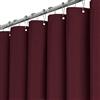 BTTN Tenda da doccia in tessuto 180 x 180 cm, con texture in lino rosso, antimuffa, impermeabile, con 12 ganci, moderna, lavabile, ployester ponderata, per il bagno, colore: rosso bordeaux