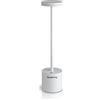 Innoliving Lampada Ricaricabile da Tavolo senza fili, Luce LED Regolabile INN-094W, Lampada Elegante da Casa e Ristorante, Ricaricabile a Lunga Durata con Uso Interno ed Esterno, Bianco Opaco