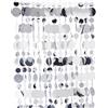 CREATCABIN 20 pz. TendaPerline Paillettes Perline per Porta Cerchi Argentati GhirlandaPuntini Scintillanti per Porte Finestre Decorazione La Casa Feste Festival Matrimoni Decorazioni Natalizie 1 m