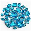 Brillabenny Mix 50 Pietre CASTONI Strass da Cucire Vetro CABOCHON Sew On Rhinestone Claw Decori Scarpe Abito Bijoux Accessori (Acquamarina)