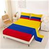 Homemissing Bandiera Della Colombia Set Lenzuola 135x200cm Lenzuolo Colombiano Per Ragazzi Ragazze Paesi Del Mondo Calcio Sport Decorazione Della Sala Giochi 4pcs