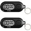Lixstyea 2 mini timer digitale - versione suoneria, cronometro versione muta, timer con anello portachiavi e schermo, timer da cucina, timer per bambini, timer digitale, cucina, studio, esercizio