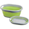 Generico Bacinella Pieghevole Bucato Multiuso con Manici 17 Litri Bacinella Salva Spazio Cesta Pieghevole Catino Secchio Portabiancheria Plastica Silicone Bacino Cesto Verdure per Campeggio Casa Picnic Camper