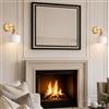 FROIDEXG Applique Moderne in Ottone Spazzolato, Illuminazione da Parete in Gesso Bianco, Applique in Ceramica Regolabile con Interruttore E27, Lampada da Parete per corridoio Interno, per Soggiorno
