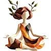 Generic Inner Harmony - Statuina scultorea riutilizzabile pacifica calmante in resina statua meditante portatile per soggiorno, camera da letto, ufficio, scrivania libreria