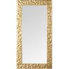 MO.WA Specchio da parete moderno oro Made in Italy cm. 41x81 - Specchio cornice in legno dorata da appendere in camera, ingresso, corridoio