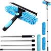 ChaneeHann Set Pulizia Finestre, Manico Telescopico 170 cm, 2 in 1