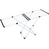 Vileda GIMI Stendissimo Stendibiancheria da Pavimento, Stendino Estensibile, a Cavalletto, Spazio di Stenditura 20 m, con Ruote, Acciaio, 185.5 x 57 x 93 cm
