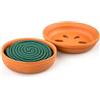 BAKAJI Coccio Diffusore Zampirone Antizanzare Terracotta con 10 Spirali alla Citronella