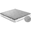 Tata Home Topper Materassino Coprimaterasso in Memory Foam Sfoderabile Correttore per Sopra Materasso 1 Piazza e Mezza 130x190 cm Alto 5 cm in Fibra Modello Carbon