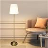 FROIDEXG Lampada da terra con base in metallo, lampada da terra in tessuto plissettato in ferro da 58,7 pollici con interruttore a tirante, lampada da terra decorativa dimmerabile a 3 colori con attac