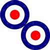 StickersWorld RAF British Royal AirForce Type D Aircraft Roundels 3 (75 mm) adesivi in vinile, decalcomanie x2