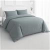 NARCISO Copripiumino Singolo 155x220 in Microfibra con Trama Embossed (1 Federa Inclusa) Set Copripiumino Singolo con Zip, Morbido e Anallergico, Made in Italy (Grigio Chiaro)