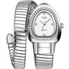 Gosasa Elegante orologio da donna a forma di serpente, design unico, serpente bobina elegante con diamanti e quadrante con numeri romani
