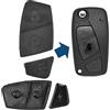 mt key Set chiavi auto 2x tastierino numerico per 3 pulsanti chiave pieghevole FIAT nero