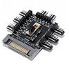 Digitalkey DKEY Fan Hub PWM, Alimentazione SATA, Controllo velocità, Connette fino a 8 ventole (HUB x8 PWM FAN)