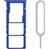 Generic iReplaceParts Guarnizione di ricambio per vassoio SIM compatibile con Samsung Galaxy A03 Core (SM-A032F) Dual Sim Holder Slot Guarnizione in gomma con strumento di espulsione vassoio SIM (blu)