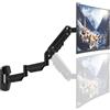 STANDOPIA Supporto a muro per monitor con molla a gas 17-32 - Braccio extra lungo 76,9 cm, orientabile e regolabile in altezza, VESA 75/100, fino a 9 kg