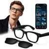 pmstuy Occhiali con Telecamera HD 8MP, Video, Batteria 7 Giorno, Smart Glasses Ai