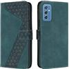 OKZone Cover per Samsung Galaxy M52 5G, Custodia in Pelle Samsung M52 5G, Antiurto Cover a Libro Galaxy M52 5G Magnetica Portafoglio Folio PU Pelle Flip Caso con Wallet Case Cover (Verde)