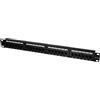 LogiLink - Pannello patch professionale PrimeLine Cat.6 (250 MHz), campo di distribuzione, 19, UTP (non schermato) 24 porte (RJ45) nero Nero EconLine