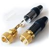 Loops CableFinder, connettore professionale di tipo F maschio per saldare; connettore filettato coassiale per radio frequenza, TV satellitare, antenna