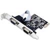 Rvluw Scheda PCI Express, scheda porta seriale DB9 con 2 porte, scheda di espansione seriale PCIe, scheda controller host seriale PCIe, RS232