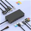 ROCKETEK Microsoft Surface Thunderbolt 4 Dock Triplo Display 11 in 1 Microsoft Docking Station Travel Hub con 4K HDMI+DP+VGA per Surface Pro 11/10/9/8/X/7+/7, Laptop 7/6/5/4/3, Laptop Studio 2/1, Go 4/3/2/1