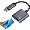 Générique Adattatore USB C 3,5 mm,Dongle Audio USB C Jack per cuffie 3,5 mm