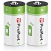 DogePro 2 Pezzi Batterie C Ricaricabili al Litio USB-C 1,5V 7200mWh - Pile Ricaricabili Batterie C ricarica fino a 1500 volte - con Cavo di Ricarica Tipo C