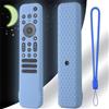Generic Custodia protettiva in silicone per telecomando Sony RMF-TX810U/RMF-TX811U/RMF-TX910U, antiurto, antiscivolo, con cordino (blu luminoso)